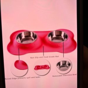 Silicone dog bowl holder